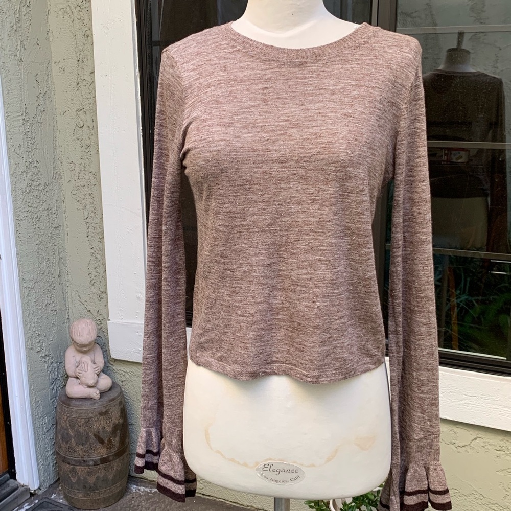 ZARA COLLECTION Lightweight Flutter Sleeve Sweater